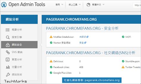 Open SEO Stats強大的SEO整合工具：流量分析、搜尋引擎頁面收錄、站點分析等…（Chrome擴充外掛） | Techmarks劃重點