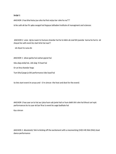 Image result for Anchoring Script for Dance Performance