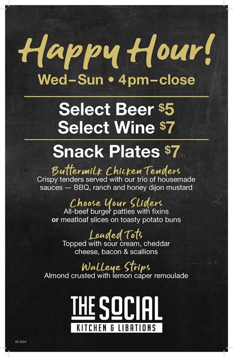 The Social Happy Hour | macysrestaurants.com