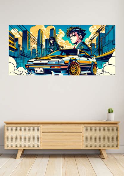 Car Racing x Anime Poster | Split Design Poster | Digital Poster ...