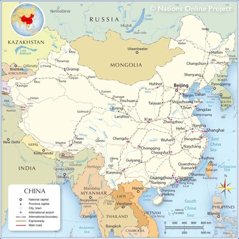8 Free Printable China Physical Maps| World Map With Countries