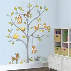Woodland Wall Stickers by Woodland Fox Owls Wall Decals Baby Forest Animals Woodland Wall Stickers