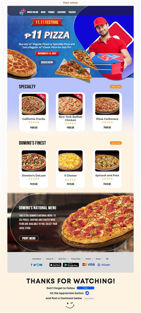 Image result for Domino's Website
