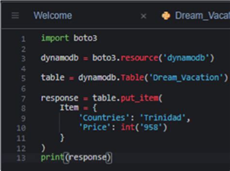 Python DynamoDB 的图像结果