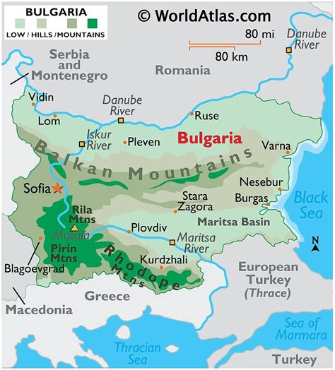 Map Of Bulgaria And Romania