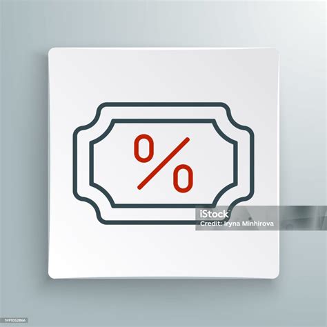 Line Discount Prozent Tagsymbol Isoliert Auf Weißem Hintergrund ...