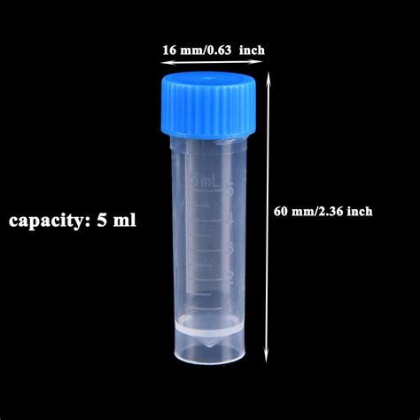 EORTA 50 Pieces 5 ML Test Tubes Plastic Vials with Blue India | Ubuy