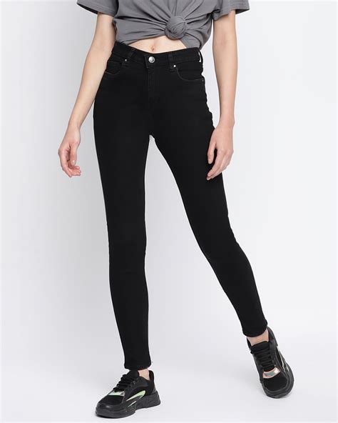 Buy Women's Black Skinny Fit Jeans Online at Bewakoof