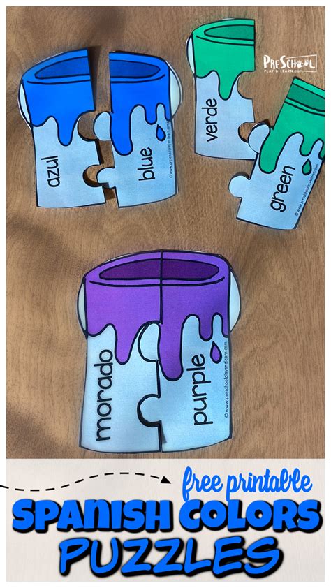 FREE Printable Spanish Colors Worksheet for kindergarten