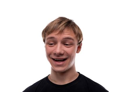 Headshot portrait of a blond caucasian guy with blond hair dressed in a ...