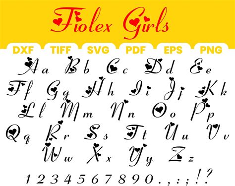 Buy Fiolex Girls Font,ttf,eps,png,pdf,dxf,svg Online in India - Etsy