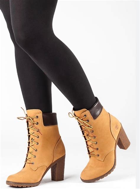Black Timberland High Heel Boots Women