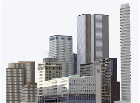 在白色背景隔绝的摩天大楼3D例证 库存例证. 插画 包括有 布哈拉, 商业, 办公室, 外部, 都市, 建筑 - 109063681
