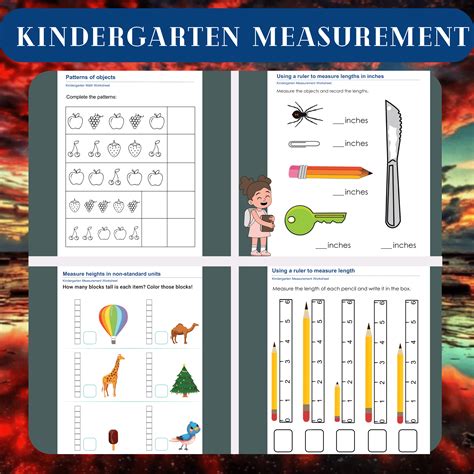 Image result for Kindergarten Math Measurement Worksheets