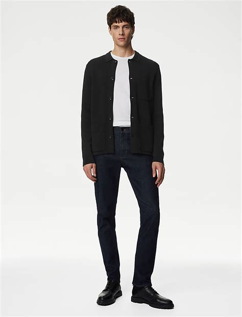 Buy Cotton Modal Knitted Jacket at Marks & Spencer