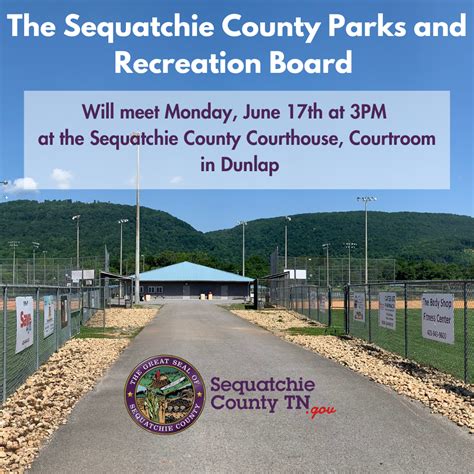 The Sequatchie County Parks and Recreation Board Meeting Announcement ...