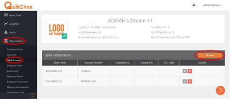 How do I setup the bank account information from which I will be making ...