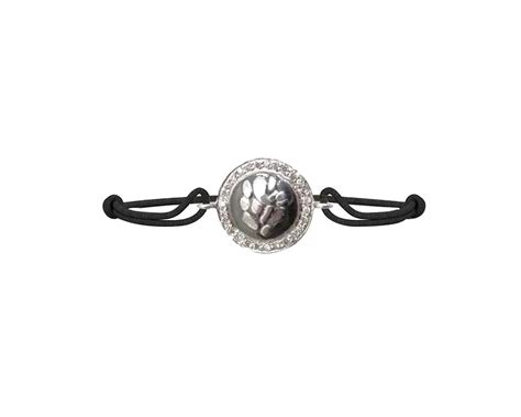 Ganesh Border Diamond Bracelet in Silver on nylon thread – Jewelslane