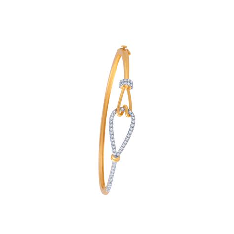 14KT (585) Yellow Gold And American Diamond Bangle For Women – P.C ...