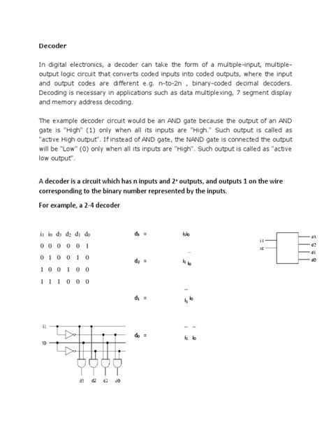 Image result for Decoder Types and Working PDF
