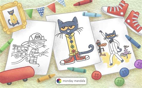 Pete The Cat Coloring Page Pete The The Cat Coloring | TPT