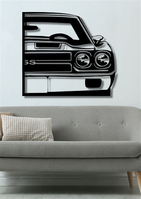 Metal Car Silhouette Metal Wall Art,car Wall Decor,gt-r Wall Art,custom Car Wall Art,gardening ...