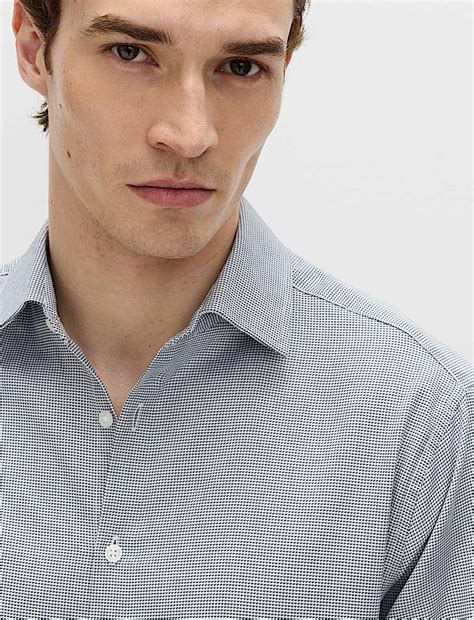 Buy Regular Fit Pure Cotton Textured Luxury Shirt at Marks & Spencer