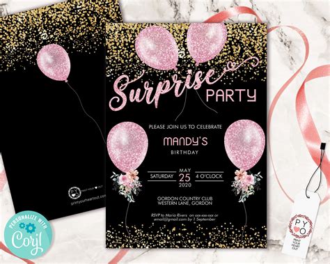 Free Surprise Birthday Invitation Templates Printable - Templates Printable
