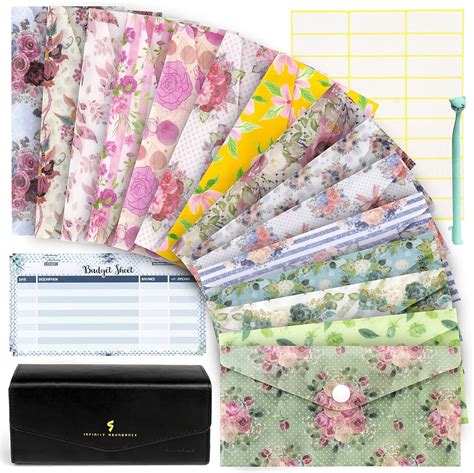 Cash Envelope System Wallet - Saving Money Organizer - 15 Floral Budget ...