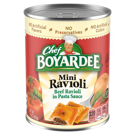 Chef Boyardee Mini Beef Ravioli Canned Pasta, 15 oz - Walmart.com