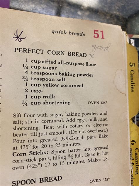 Perfect Corn Bread Recipe