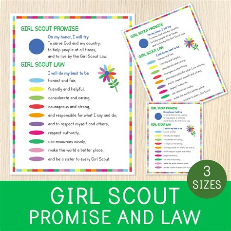 Girl Scout Law Coloring Pages Flowers [2025]
