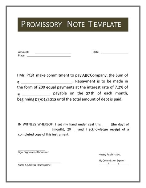 What Is a Promissory Note 的图像结果