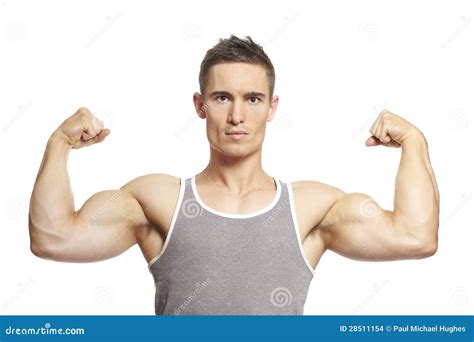 Bodybuilder Flexing Arm