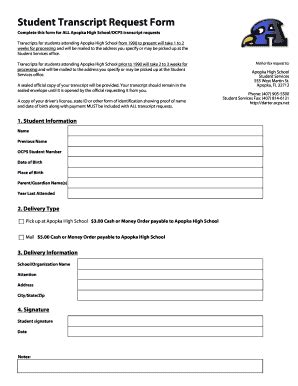 Apopka High School Transcripts - Fill Online, Printable, Fillable ...