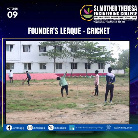 Founders Leaque - Cricket | News & Events | St. Mother Theresa ...