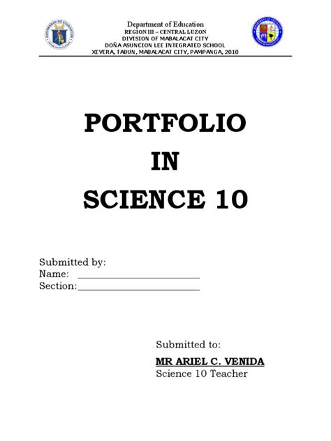 Image result for ePortfolio Science Examples