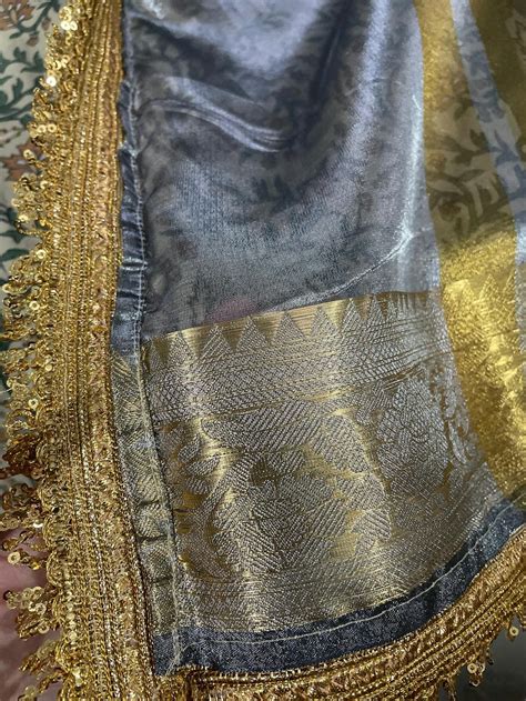 Banarasee Handwoven Shaded Tissue Saree-Blue