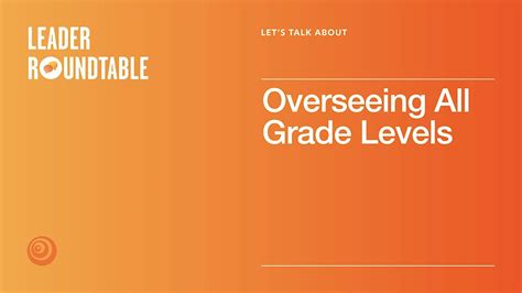 Lets Talk About Overseeing All Grade Levels, February 27 2024 | Online ...