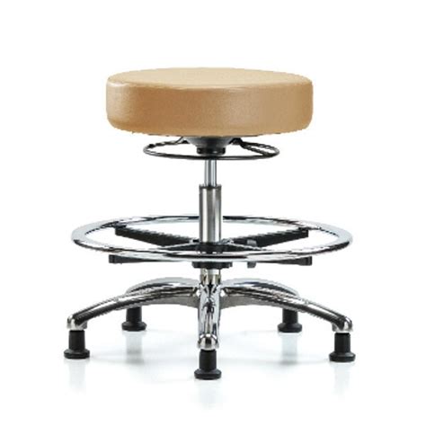 Blue Ridge Ergonomics Bench Stool, Med, Vin, Chrm, CF, Glides, Lark BR ...