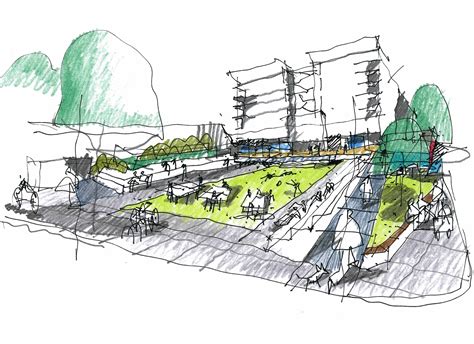 Plaza sketch 2 Landscape Architecture Diagram, Architecture Sketchbook, Landscape Design ...