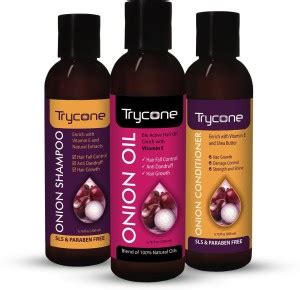 Trycone Onion Hair Growth Oil, Onion Shampoo and Onion Conditioner ...