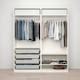 SKYTTA / PAX walk-in wardrobe with sliding doors, black/Hokksund high ...