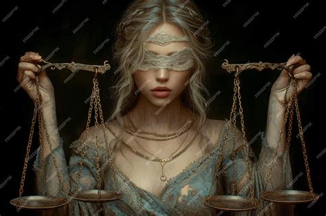Premium Photo | Themis female with scales with a blindfold honesty court fair sentence justice ...