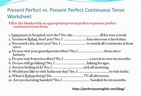 Present Perfect Continuous 的图像结果