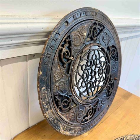 Antique Round Floor Grate - 15 3/8'' - Historic House Salvage