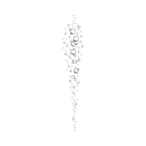 Carbonation In Drinks Streaming Oxygen Bubbles Bubble White Air Vector ...
