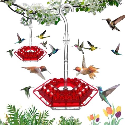 Ant & Bee-Proof Hummingbird Feeder with 30 Feeding Ports - 11oz Easy ...