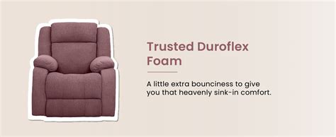 duroflex Avalon Single Seater Manual Recliner, Suede Fabric ...