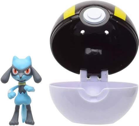 Buy Pokemon Clip N Go Poke Ball Set | 2 Inch Riolu & Ultra Ball Online ...